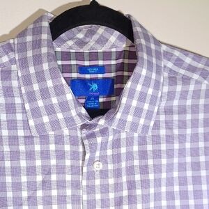 Egara Purple and White Casual Button Down Shirt